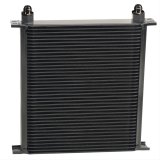 Derale Stacked Plate Fluid Coolers 54008 Cooler, Plate-Type, Aluminum, Black, 40-Row, -8 AN, 13.750 in. x 13 in. x 2 in., Each thumbnail 3