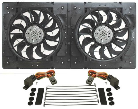 13 Inch 4,000 CFM Derale High-Output Dual RAD Fan and Shroud Kit 16934 Electric Fan, Dual, in. Diameter, Puller, cfm, Black, Plastic, Each thumbnail 3
