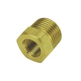 Derale Reducer Bushing Fittings 98450 Fitting, Reducer, NPT to NPT, Straight, Brass, Natural, 3/8 in. NPT, 1/8 in. NPT, Each thumbnail 2