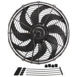16 Inch 1,980 CFM Derale Dyno-Cool Curved Blade Fan 18916 Electric Fan, Dyno-Cool, Single, in. Diameter, cfm, Reversible, Black, Plastic, Each thumbnail 1