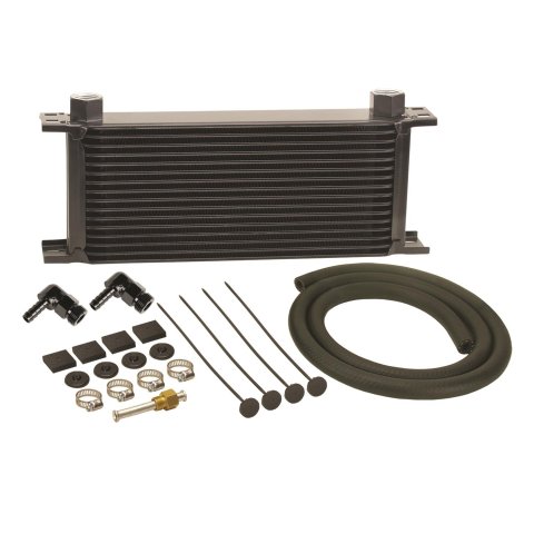 Derale Stacked Plate Fluid Coolers 13412 Cooler, Transmission, Plate-Type, Aluminum, Black, 5.56 in. x 13 in. x 2 in., Kit thumbnail 2