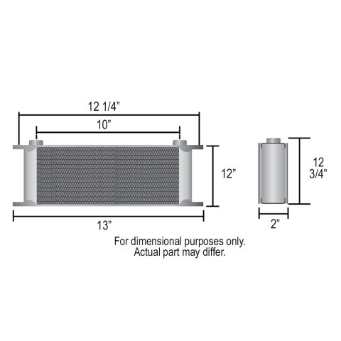 Derale Stacked Plate Fluid Coolers 54082 Stack Cooler 40 Row w/ 1/2" Swivel Hose Barb fittings thumbnail 1