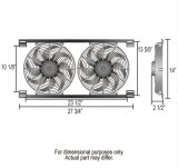 12 Inch 1,760 CFM Derale Tornado Universal Fan 16824 Electric Fan, Dual, in. Diameter, Reversible, cfm, Black, Plastic, Each thumbnail 2