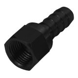 Derale AN Swivel Hose Barb Fittings 98200 Fitting, Adapter, to Barb, Straight, Aluminum, Black Anodized, -6 AN, 3/8 in. Barb, Each thumbnail 3