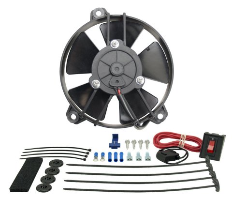 5 Inch 325 CFM Derale Tornado Universal Fan 16505 Electric Fan, Single, in. Diameter, Puller, 315 cfm, Black, Plastic, Each thumbnail 3