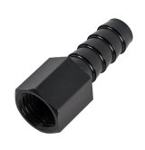 Derale NPT to Nipple Fittings 98104 Fitting, Adapter, Hose Barb, Straight, Aluminum, Black Anodized, 1/4 in. NPT, 3/8 in. Hose Barb, Each thumbnail 2