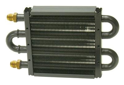 Derale Compact Fluid Coolers 13309 Cooler, Compact, Tube and Fin, 4 Rows, Copper/Aluminum, Black, -6 AN Male Threads Inlet/Outlet, Each thumbnail 2