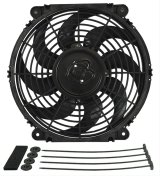 12 Inch 880 CFM Derale Tornado Universal Fan 16622 Electric Fan, Single, in. Diameter, Pusher, Puller, cfm, Black, Plastic, Each thumbnail 1