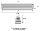 Derale Heat Sink Fluid Coolers 13279 Cooler, Type, 2-Pass, Aluminum, 10.250 in. x 1.375. x 3.25 in., 3/8 in. NPT, Inlet, Outlet, Each thumbnail 2