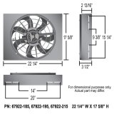 17 Inch 2,800 CFM Derale Electric Fan Brushless Powerpacks 67922-215 Fans, Powerpack, Single in. Fan, CFM, Shroud, 215 degree, Kit thumbnail 5