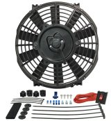 9 Inch 570 CFM Derale Tornado Universal Fan 16509 Electric Fan, Single, in. Diameter, Reversible, cfm, Black, Plastic, Each thumbnail 1