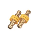 Derale Transmission Line Fittings 13028 Fittings, Brass, Natural, 3/8 in. Hose Barb, Dodge, Jeep Radiator Adapter, Pair thumbnail 2