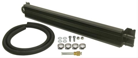 Derale Frame Rail Transmission Fluid Coolers 13224 Cooler, Transmission, Tube and Fin, Aluminum, Copper, Black, 1 1/2 in. x 20 3/4 in. x 1 1/2 in., Each thumbnail 1