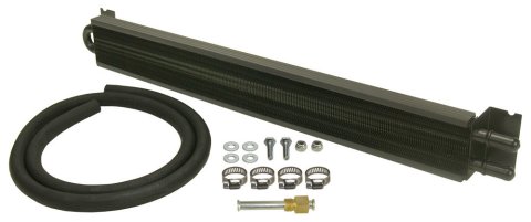 Derale Frame Rail Transmission Fluid Coolers 13224 Cooler, Transmission, Tube and Fin, Aluminum, Copper, Black, 1 1/2 in. x 20 3/4 in. x 1 1/2 in., Each thumbnail 2