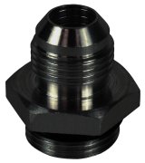 Derale AN Fittings 59008 Fitting, Adapter, to Straight Cut, Straight, Aluminum, Black Anodized, -8 AN, -10 AN, Each thumbnail 2