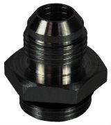 Derale AN Fittings 59008 Fitting, Adapter, to Straight Cut, Straight, Aluminum, Black Anodized, -8 AN, -10 AN, Each thumbnail 3