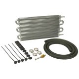 Derale Dyno-Cool Transmission Coolers 12903 Cooler, Tube and Fin, Aluminum, 11/32 in. Hose Barbs, 7.5 in. x 15.25 in., x 0.750 in., Kit thumbnail 1