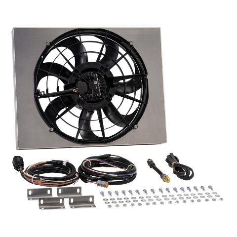 17 Inch 2,800 CFM Derale Electric Fan Brushless Powerpacks 67922-185 Fans, Powerpack, Single in. Fan, CFM, Shroud, 185 degree, Kit thumbnail 1