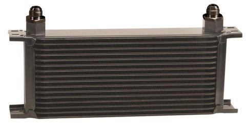 Derale Stacked Plate Fluid Coolers 51608 Cooler, Plate-Type, Aluminum, Black, 16-Row, -8 AN, 6.563 in. x 13 in. x 2 in., Each thumbnail 2