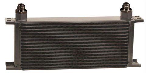 Derale Stacked Plate Fluid Coolers 51608 Cooler, Plate-Type, Aluminum, Black, 16-Row, -8 AN, 6.563 in. x 13 in. x 2 in., Each thumbnail 3