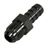 Derale AN Hose Barb Fittings 98204 Fitting, Adapter, to Barb, Straight, Aluminum, Black Anodized, -6 AN, 3/8 in. Barb, Each thumbnail 2