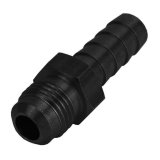 Derale AN Hose Barb Fittings 98204 Fitting, Adapter, to Barb, Straight, Aluminum, Black Anodized, -6 AN, 3/8 in. Barb, Each thumbnail 3