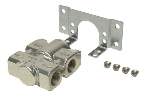 Derale Fluid Control Thermostats 25791 Remote Oil Thermostat, Aluminum, Dual 3/8 in. NPT Female Inlets, Dual 3/8 in. NPT Female Outlets, w/Bracket thumbnail 5