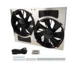 12 Inch 4,000 CFM Derale High-Output Dual RAD Fan and Shroud Kit 16826 Electric Fans, Dual, in. Diameter, Puller, cfm, Black Plastic, thumbnail 3