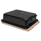 Derale Transmission Pans 14204 Pan Cooler, 3 5/8 in. Deep, Steel, Black, Chevy, Oldsmobile, Pontiac, 700 R4, 4L60, 4L60E, Each thumbnail 1