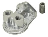 Derale Remote Filter Mounts 25044 Oil Mount, Single Filter, 1/4 in. NPT Inlet/Outlet, 3/4 in.-16 Thread Filter, Aluminum, Each thumbnail 1
