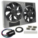 12 Inch 4,000 CFM Derale PWM Electric Fan Powerpacks 66838 Fan, Powerpack Assembly, in. Diameter, Puller, cfm, Black, Plastic, Shroud, Aluminum, Each thumbnail 1