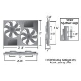12 Inch 4,000 CFM Derale PWM Electric Fan Powerpacks 66838 Fan, Powerpack Assembly, in. Diameter, Puller, cfm, Black, Plastic, Shroud, Aluminum, Each thumbnail 2