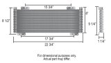 Derale 9500 Series Fin and Plate Transmission Coolers 33633 Fluid Cooler, Cooler, 13 Rows, Aluminum, 0.625 in. Inverted Flare Inlet/Outlet, Each thumbnail 2