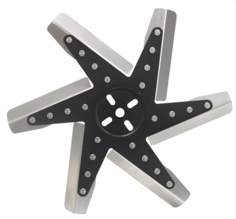 Derale Hi Performance Stainless Steel Flex Fans 19315 Fan, Flex-Type, Performance, Counterclockwise, 15 in. Diameter, Blades/Steel Hub, Universal, Each thumbnail 1