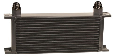 Derale Stacked Plate Fluid Coolers 51610 Cooler, Plate-Type, Aluminum, Black, 16-Row, -10 AN, 6.688 in. x 13 in. x 2 in., Each thumbnail 2