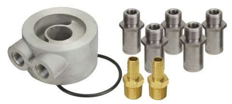 Derale Oil Filter Sandwich Adapters 15735 Adapter, Adapter Style, Aluminum, 1/2 in. NPT Inlet/Outlet, Fittings, Kit thumbnail 2