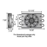 Derale Dyno-Cool Remote Fluid Coolers 12731 Cooler, Tube and Fin, Aluminum, Copper, Black, 7.625 in. x 17.5 in. x 3.75 in., Each thumbnail 1