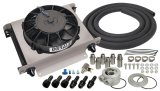 Derale Hyper-Cool Remote Fluid Coolers with Fan Kits 15660 Cooler, Hyper-Cool, Engine Oil, Fan, Fittings, Hose, Aluminum, Black, 13 in. x 10 in. x 5.625, Kit thumbnail 1