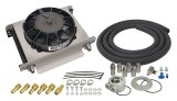 Derale Hyper-Cool Remote Fluid Coolers with Fan Kits 15660 Cooler, Hyper-Cool, Engine Oil, Fan, Fittings, Hose, Aluminum, Black, 13 in. x 10 in. x 5.625, Kit thumbnail 4