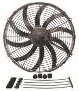 16 Inch 2,024 CFM Derale High-Output Curved Blade Fan 16116 Fan, Electric, Single, cfm., 16.250 in. Height, 15.688 in. Width, Puller, Each thumbnail 1