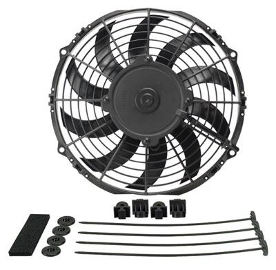 10 Inch 802 CFM Derale High-Output Curved Blade Fan 16110 Fan, Electric, Single, cfm., 11.125 in. Height, 10.563 in. Width, Puller, Each thumbnail 2