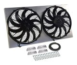 12 Inch 2,675 CFM Derale High-Output Dual RAD Fan and Shroud Kit 16850 Electric Fan, Dual, in. Diameter Fans, w/Shroud, 26.000 Width, 14.000 in. Height, thumbnail 1