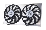 12 Inch 2,675 CFM Derale High-Output Dual RAD Fan and Shroud Kit 16850 Electric Fan, Dual, in. Diameter Fans, w/Shroud, 26.000 Width, 14.000 in. Height, thumbnail 4