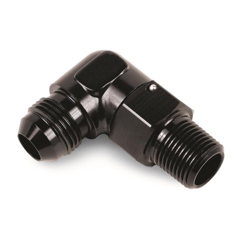 Derale AN to NPT Adapter Fittings 59706 Aluminum Fitting 90 1/2 x -6AN Male