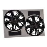 12 Inch 4,400 CFM Derale Electric Fan Brushless Powerpacks 67926-215 Fans, Powerpack, Dual in. Fans, CFM, Shroud, 215 degree, Kit thumbnail 2