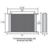 Derale Stacked Plate Fluid Coolers 52581 Stack Cooler 25 Row w/ 3/8" Swivel Hose Barb fittings thumbnail 2