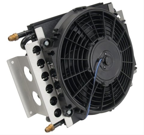 Derale Electra-Cool Remote Fluid Coolers 13700 Oil Cooler, 11.5 in. x 15.75 in. x 5 in. Cooler, 10 in. Fan, -6 AN Male, Each thumbnail 4