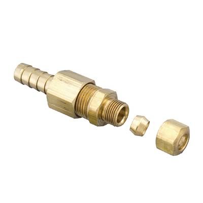 Derale Transmission Line Fittings 13031 Fittings, Brass, Natural, 3/8 in. Hose Barb, 5/16 in. Compression, Each thumbnail 2