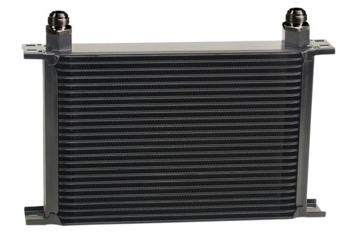 Derale Stacked Plate Fluid Coolers 52510 Cooler, Plate-Type, Aluminum, Black, 25-Row, -10 AN, 9.563 in. x 13 in. x 2 in., Each thumbnail 2