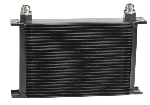 Derale Stacked Plate Fluid Coolers 52510 Cooler, Plate-Type, Aluminum, Black, 25-Row, -10 AN, 9.563 in. x 13 in. x 2 in., Each thumbnail 4
